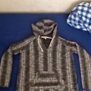 Grey cozy pancho pullover